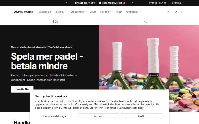 YouPadel storefront