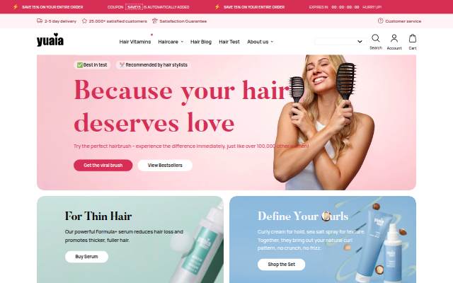 Montra da Yuaia Haircare