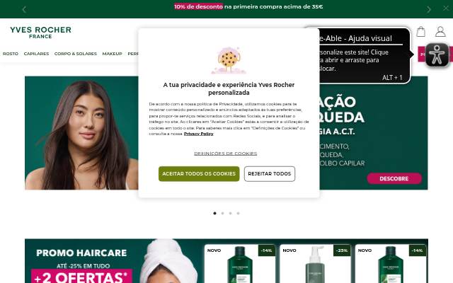Montra da Yves Rocher Portugal
