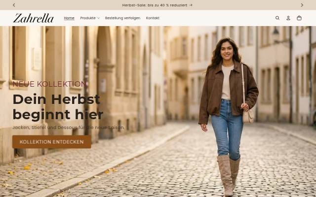 Startseite von Zahrella