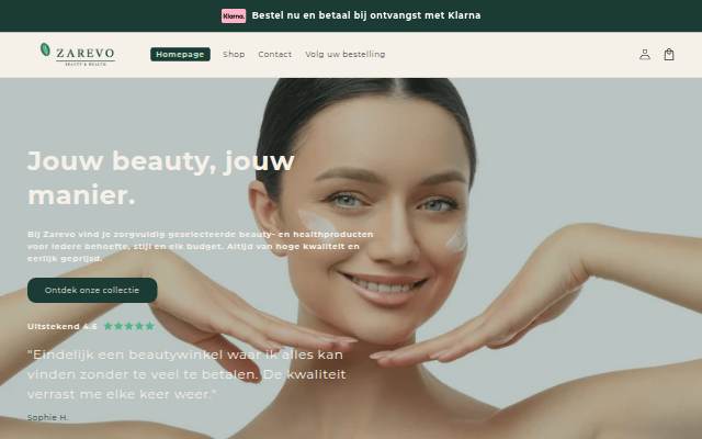Zarevo.nl storefront
