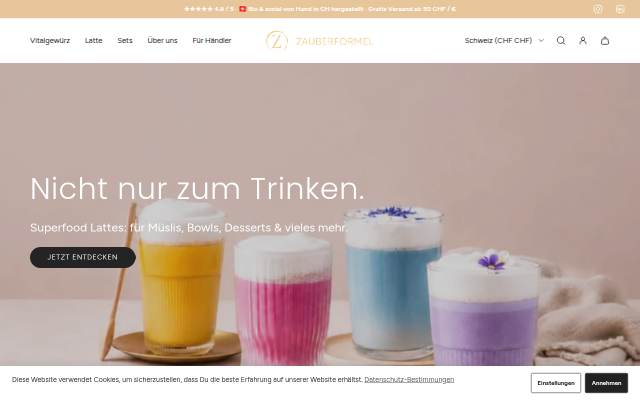 Startseite von Zauberformel