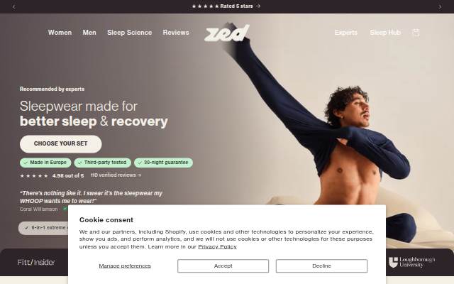 Zed Sleep storefront
