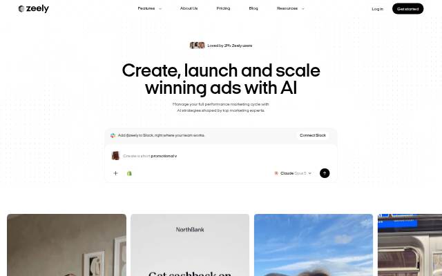 Zeely AI create UGC videos, static ads, and high-selling campaigns for you storefront