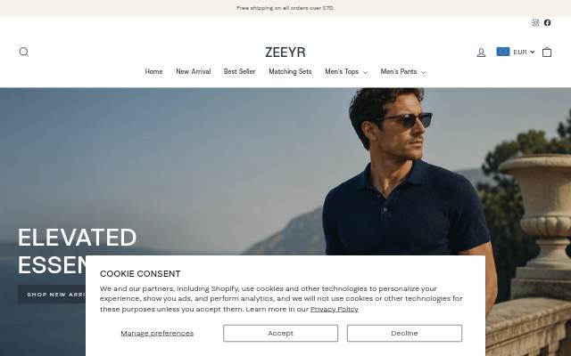 Zeeyr storefront