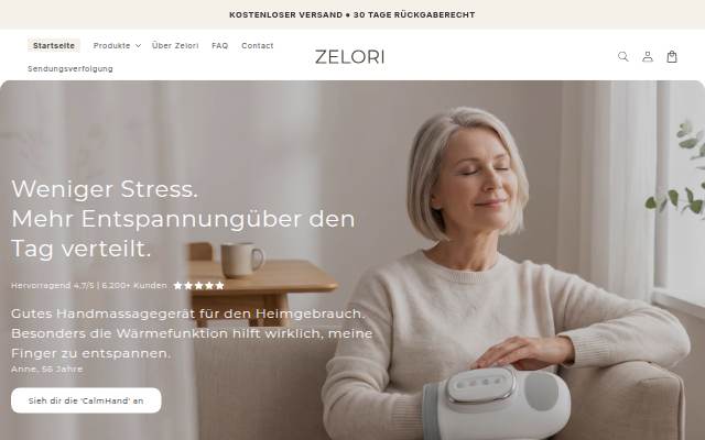 Zelori Deutschland storefront