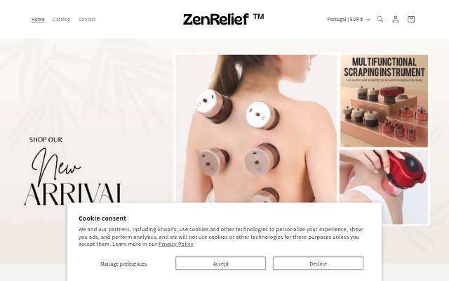 ZenRelief™ storefront