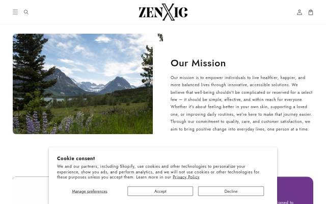 Zenic storefront
