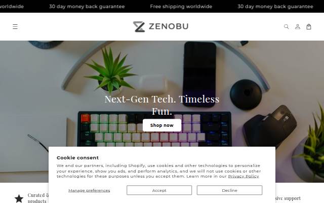 Zenobu storefront