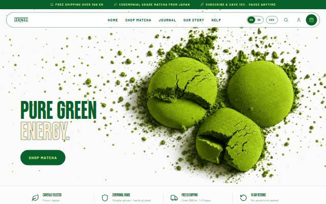Zenzi Matcha storefront
