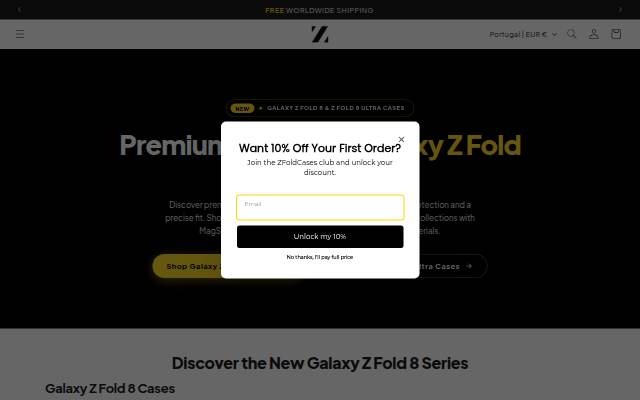Z Fold Cases storefront