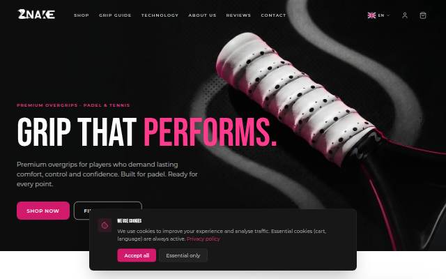 Znake Grips storefront