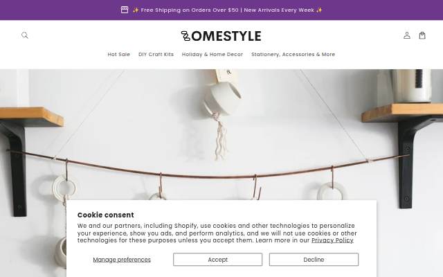 Zomestyle storefront