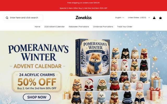 Zonekiss storefront