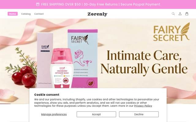 Zorenly storefront