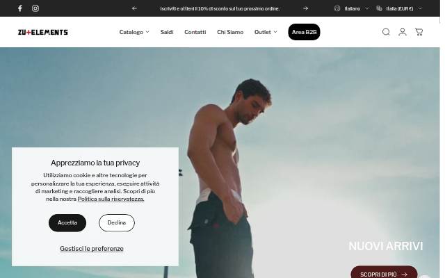 Zu Elements storefront