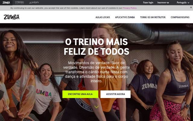zumba.com storefront