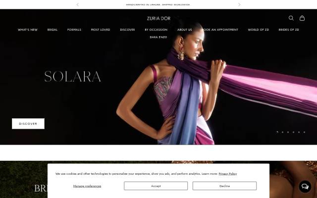 Zuria Dor storefront