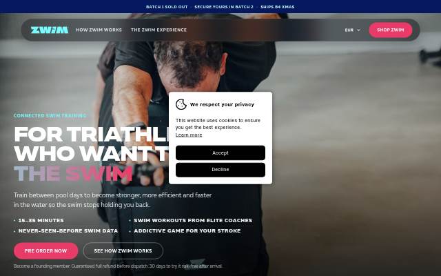 ZWIM - Connected Swim Training storefront