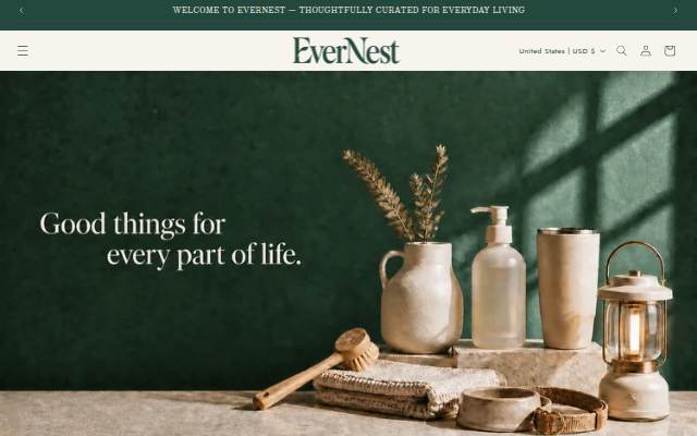 EverNest storefront