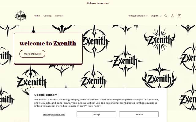 zxenithmall storefront