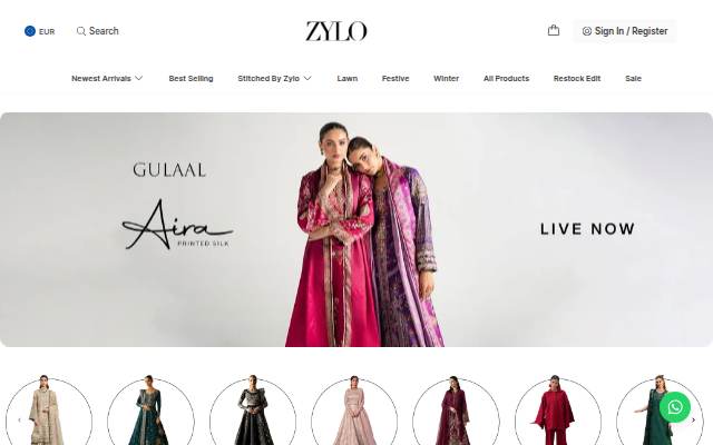 Buy Pakistani Clothes Online | Zylo storefront
