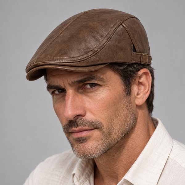 Hawthrone Leather Flat Cap