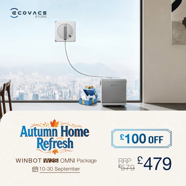 Autumn Home Refresh: WINBOT W2S OMNI Package at £479 – Save £100!