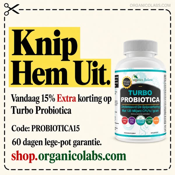 Vandaag 15% extra korting op Turbo Probiotica