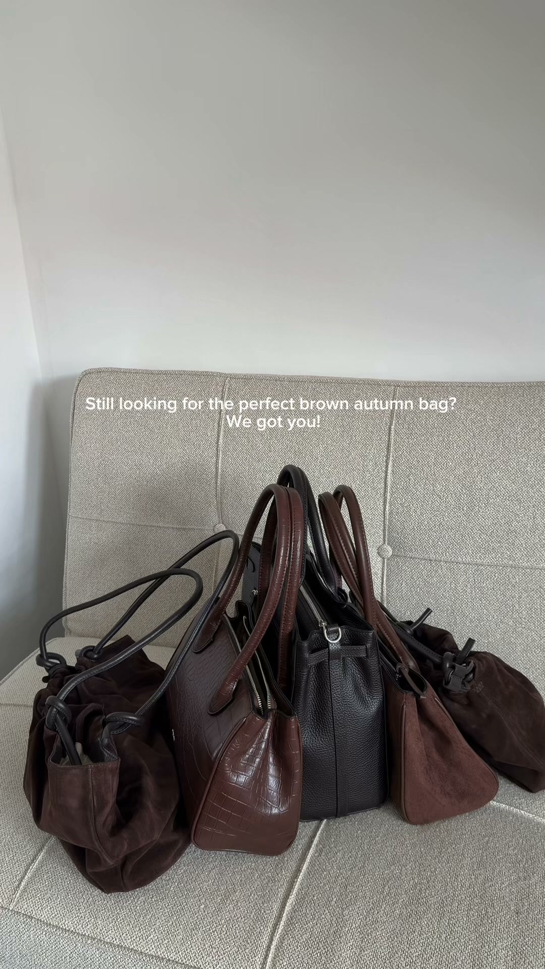 autumn essentials in brown