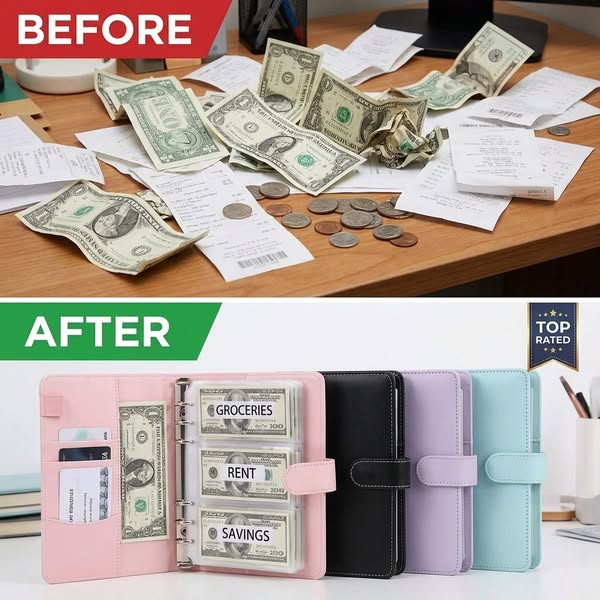 A6 Snap-Button Mirror Finish Savings Binder
