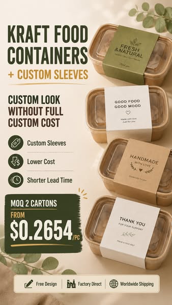 Kraft Food Containers From $0.2654/pc