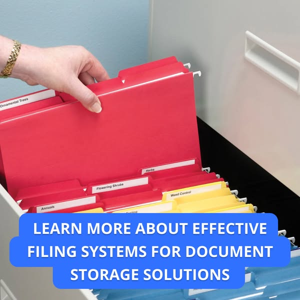 Learn more about effective filing systems for document storage solutions