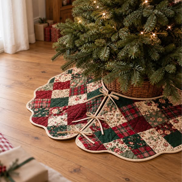 90% Off Scalloped Christmas Tree Skirt Pattern