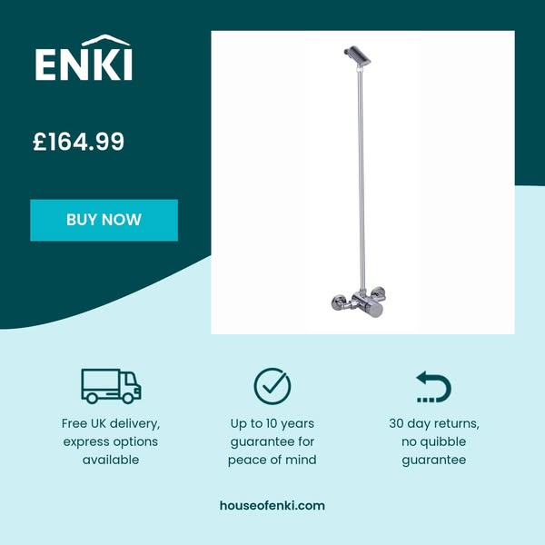 Vision non concussive time adjustable shower mixer kit exposed - chrome
