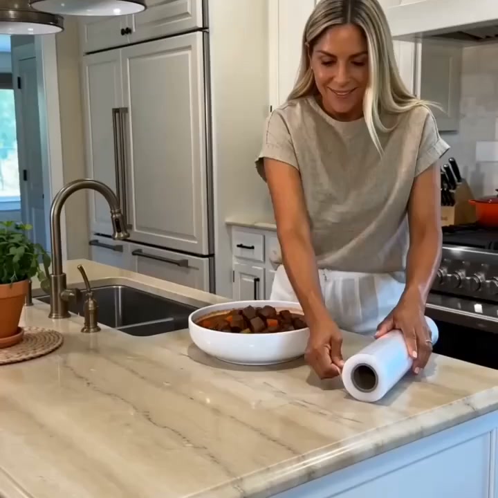No more plastic wrap fights. Just pull, stretch, cover. Done.