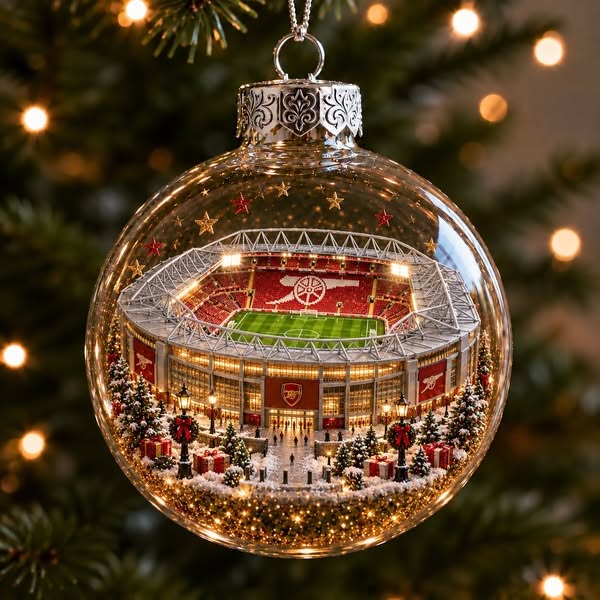 Victory Through Harmony Light-Up Football Christmas Globe Ornament - Heritage Cannon