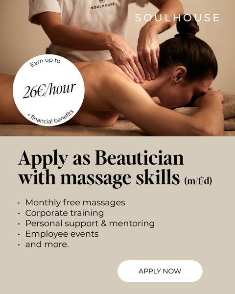 Now hiring: Beautician with massage skills