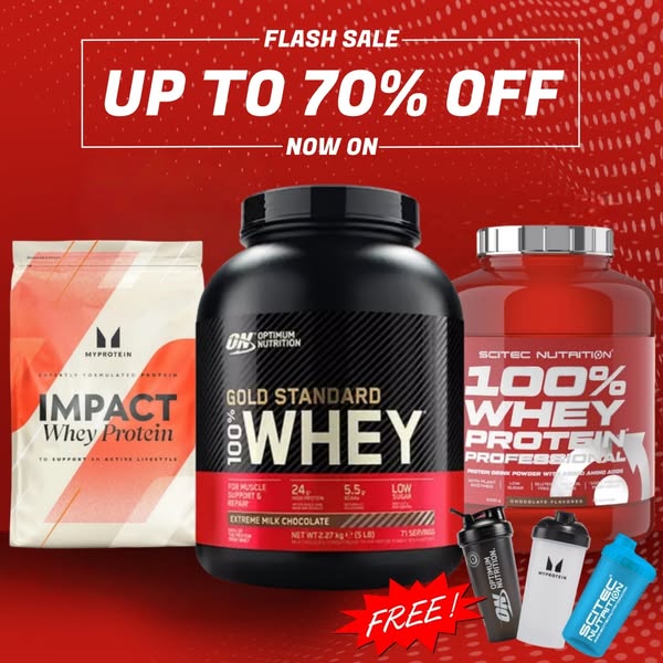 Huge Flash Sale! Whey Protein Up to 70% Off | Deal Ends in 1 Week!