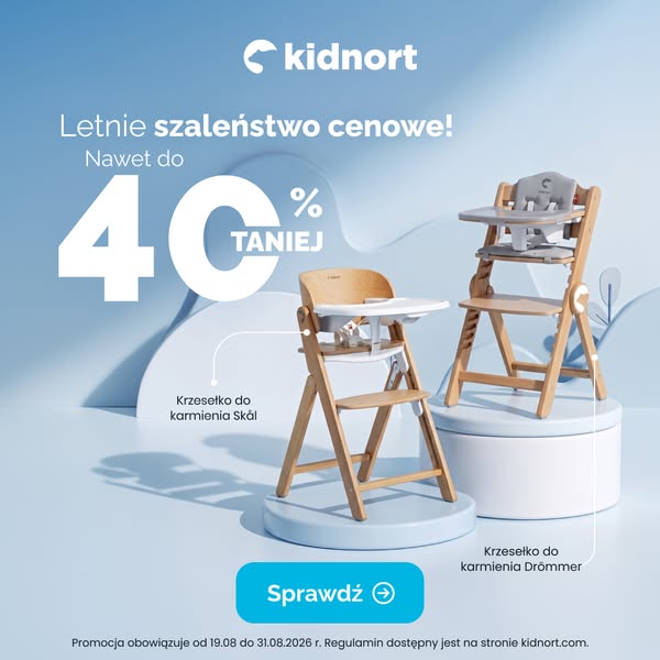 Letnie szaleństwo cenowe w Kidnort. Wszystkie produkty nawet 40% taniej | Kidnort.com