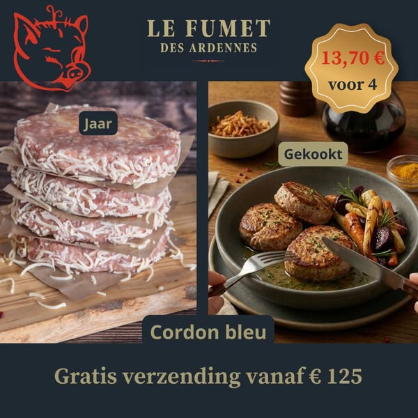 13,70€/4 cordon bleu
