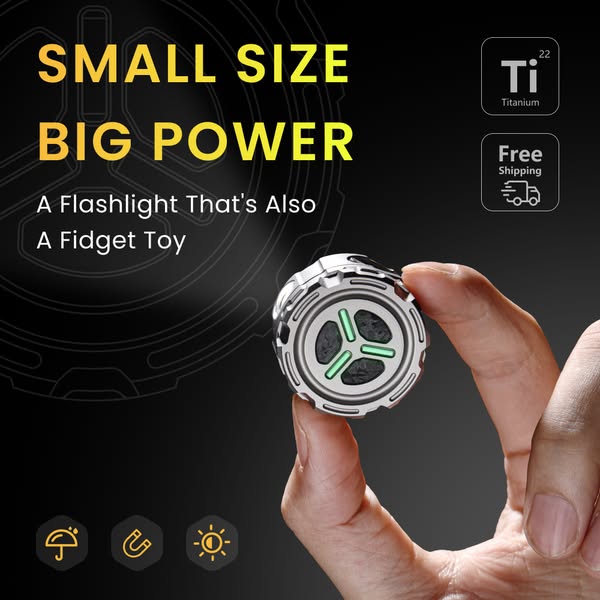 Magnetic Titanium Mini EDC Flashlight & Fidget Toy