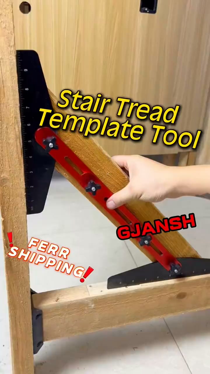 Adjustable Stair Measuring Tool – Multi-Angle Layout Gauge for Woodworking & Renovation