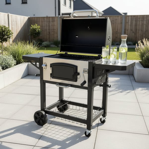 Rhyno Large Deluxe Charcoal BBQ
