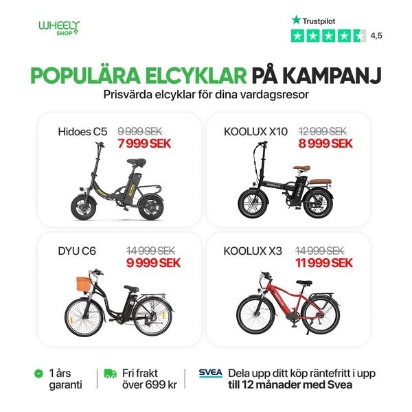 Kampanj elcykel | Elcyklar med sänkt pris | Wheelyshop