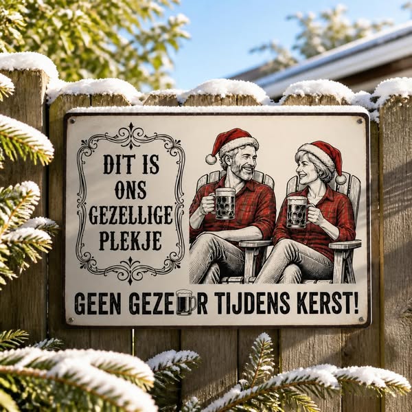 Geen Gezeur Tijdens Kerst! (Het leukste retro kerstbord voor thuis)