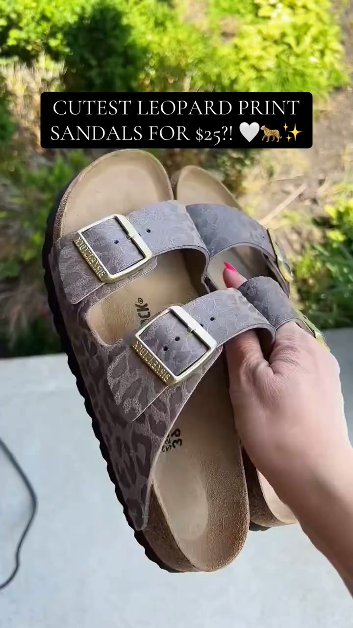 Leopard Cork Sandals, Back In Stock