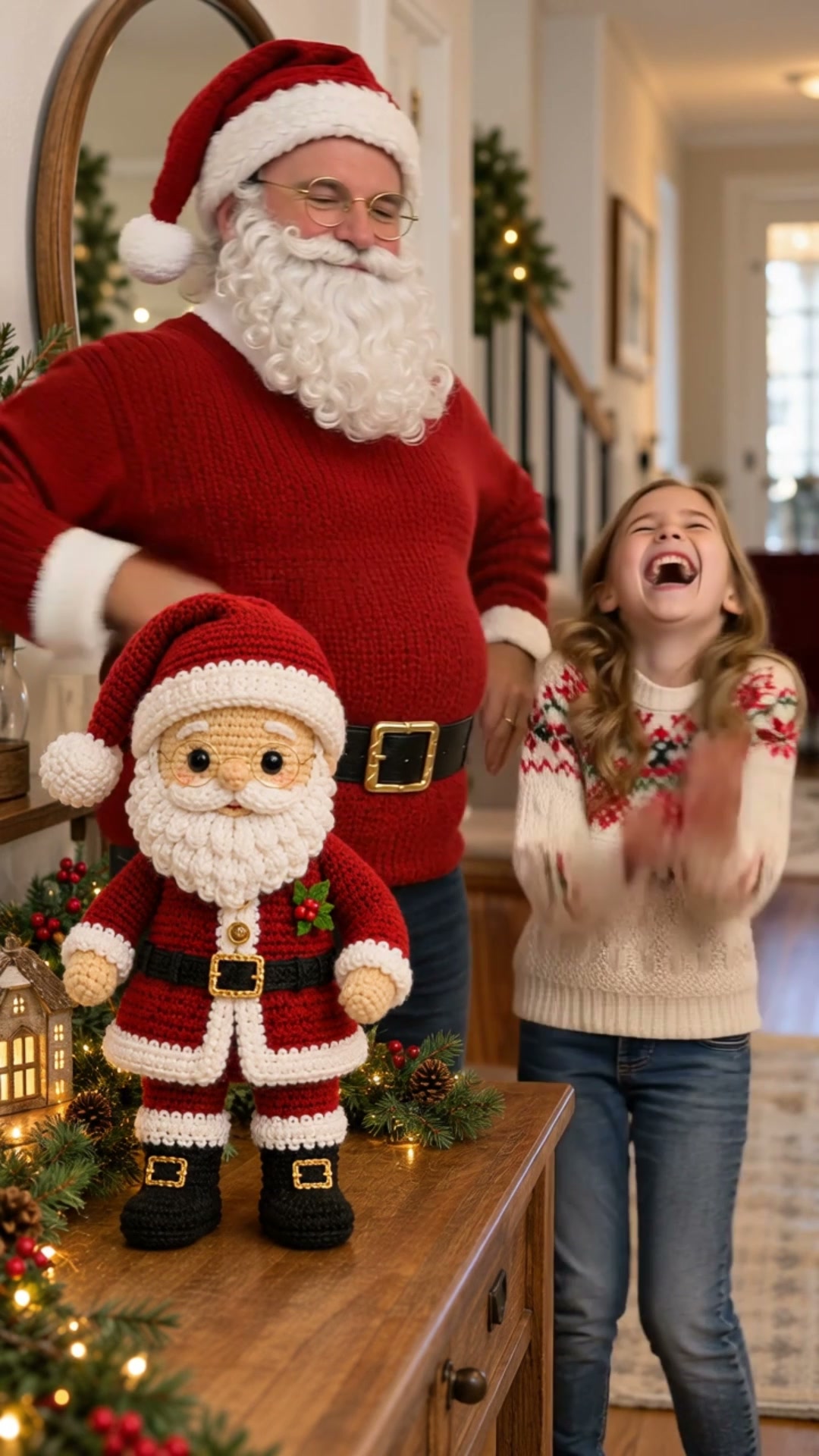 „Oma, hast DU den Weihnachtsmann selbst gehäkelt?“