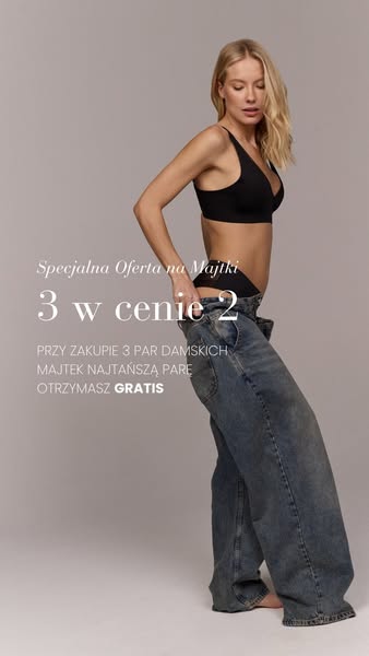 Bezszwowe majtki - 3 w cenie 2