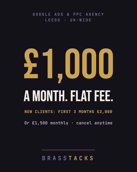 Google Ads management, £1,000/month